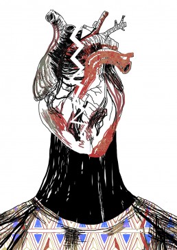 Ilustración corazón roto